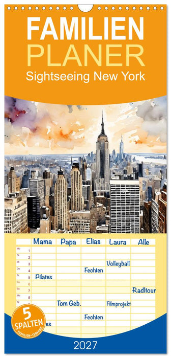 Sightseeing New York (CALVENDO Familienplaner 2027)