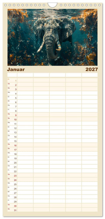 Liebenswerte Elefanten (CALVENDO Familienplaner 2027)