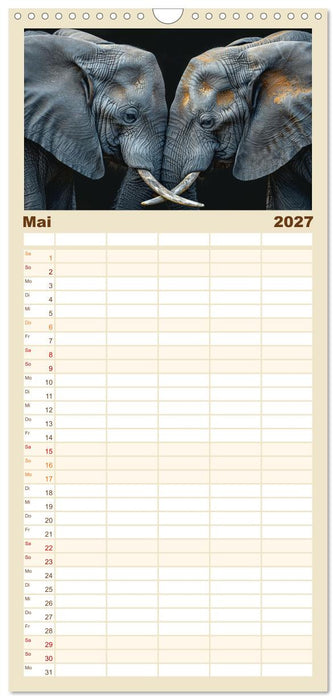 Liebenswerte Elefanten (CALVENDO Familienplaner 2027)