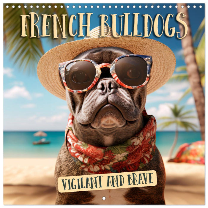 FRENCH BULLDOG Vigilant and brave (CALVENDO Monthly Calendar 2027)