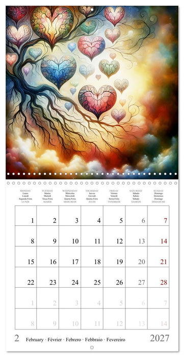 Branches du cœur (CALVENDO Calendrier mensuel 2027)