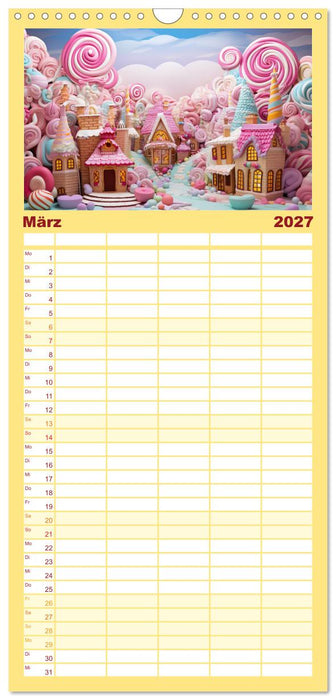 Zuckerträume im Candyland (CALVENDO Familienplaner 2027)