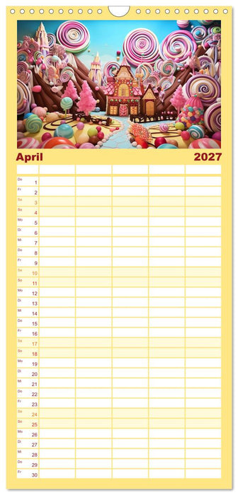 Zuckerträume im Candyland (CALVENDO Familienplaner 2027)