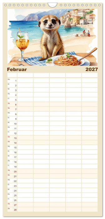 Erdmännchen in Italien (CALVENDO Familienplaner 2027)