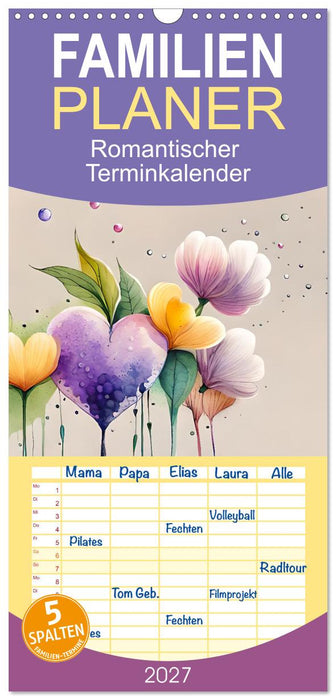 Romantischer Terminkalender (CALVENDO Familienplaner 2027)