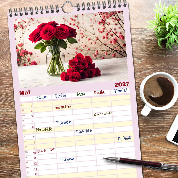 Romantischer Terminkalender (CALVENDO Familienplaner 2027)