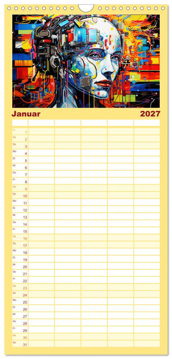Pop-Art. Eine Reise in coolen Illustrationen (CALVENDO Familienplaner 2027)