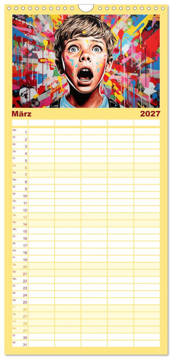 Pop-Art. Eine Reise in coolen Illustrationen (CALVENDO Familienplaner 2027)