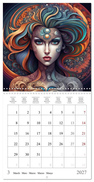 Cosmic sorceresses (CALVENDO Monthly Calendar 2027)