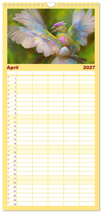 Zauberhafte Paradiesvögel (CALVENDO Familienplaner 2027)