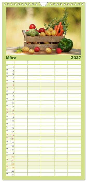 Natürlich Vegan - frische gesunde Köstlichkeiten (CALVENDO Familienplaner 2027)
