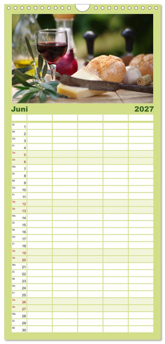 Natürlich Vegan - frische gesunde Köstlichkeiten (CALVENDO Familienplaner 2027)