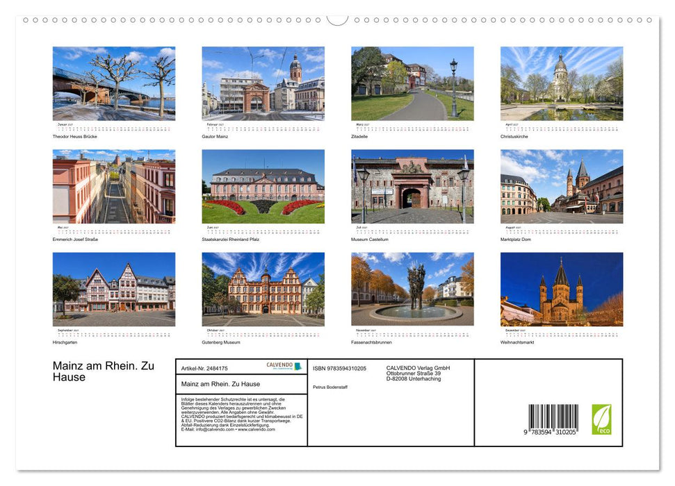 Mainz am Rhein. Zu Hause (CALVENDO Premium Wandkalender 2027)