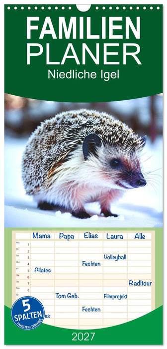 Niedliche Igel (CALVENDO Familienplaner 2027)
