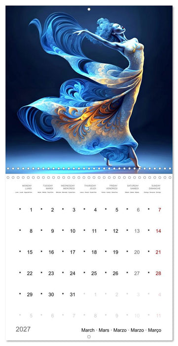 Vibrations de la danse (CALVENDO Calendrier mensuel 2027)