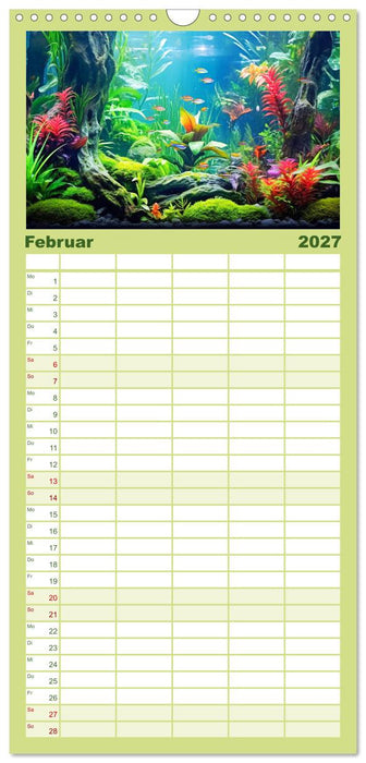 Pflanzen im Süßwasseraquarium. Gartenkunst im Fischbecken (CALVENDO Familienplaner 2027)
