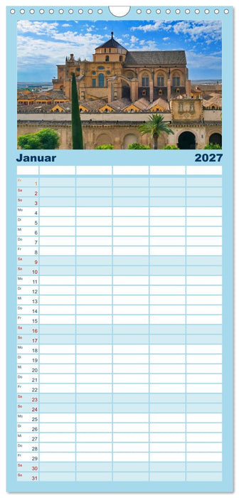 Andalusien, historisch und modern (CALVENDO Familienplaner 2027)