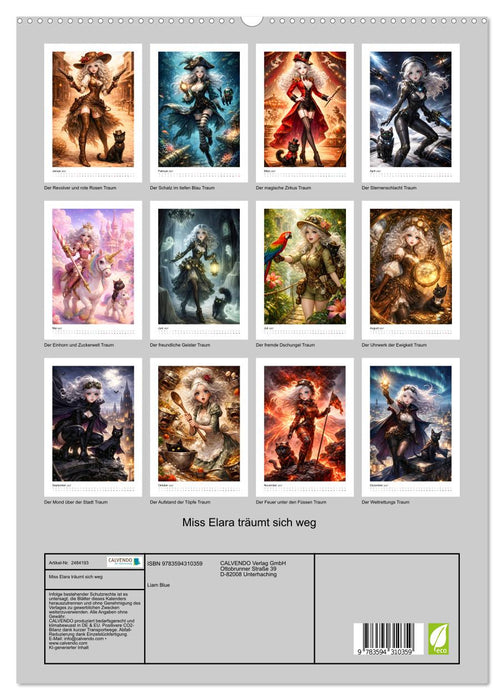 Miss Elara träumt sich weg (CALVENDO Premium Wandkalender 2027)