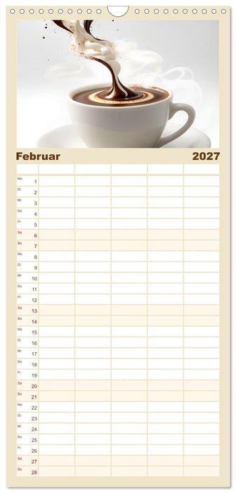 Kaffe mal anders geniessen (CALVENDO Familienplaner 2027)