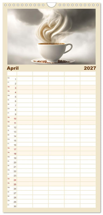 Kaffe mal anders geniessen (CALVENDO Familienplaner 2027)