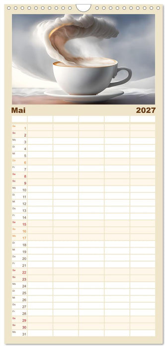 Kaffe mal anders geniessen (CALVENDO Familienplaner 2027)
