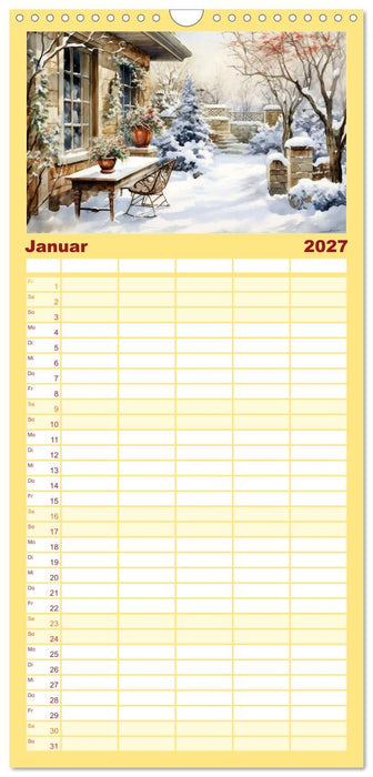 Lauschige Gartenecken (CALVENDO Familienplaner 2027)