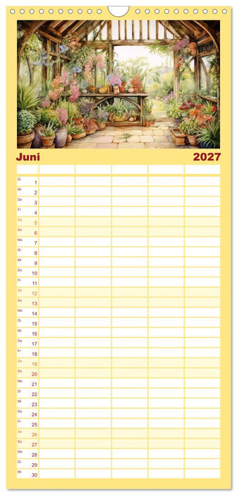 Lauschige Gartenecken (CALVENDO Familienplaner 2027)