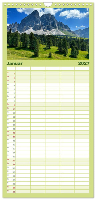 Erlebe mit mir die Schönheit der Alpen (CALVENDO Familienplaner 2027)