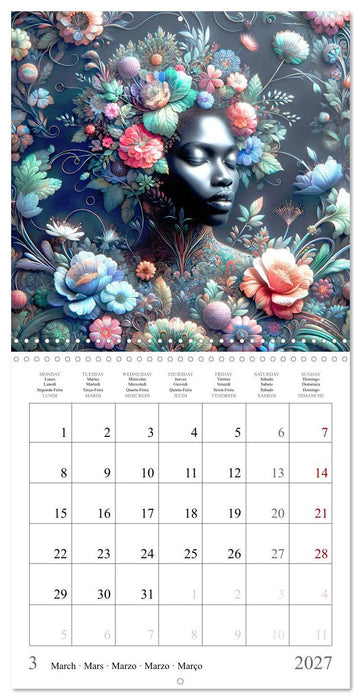 Une grâce intemporelle (CALVENDO Calendrier mensuel 2027)