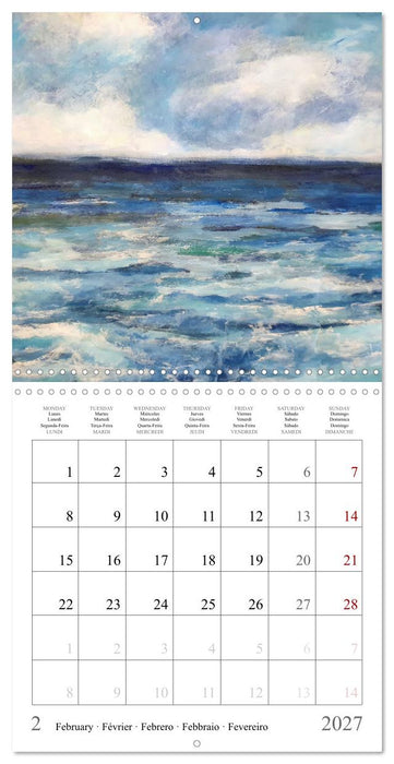 Music of the sea - painted waves by Michaela Spreider (CALVENDO Monthly Calendar 2027)