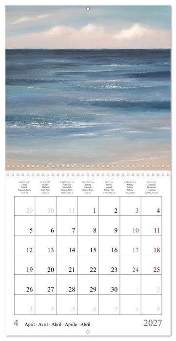 Music of the sea - painted waves by Michaela Spreider (CALVENDO Monthly Calendar 2027)