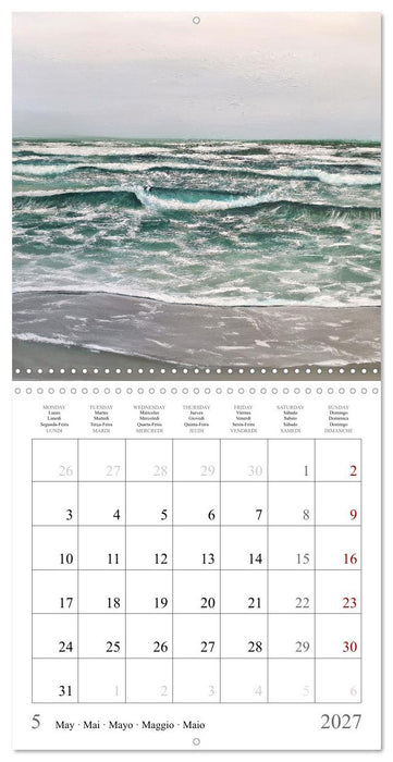 Music of the sea - painted waves by Michaela Spreider (CALVENDO Monthly Calendar 2027)