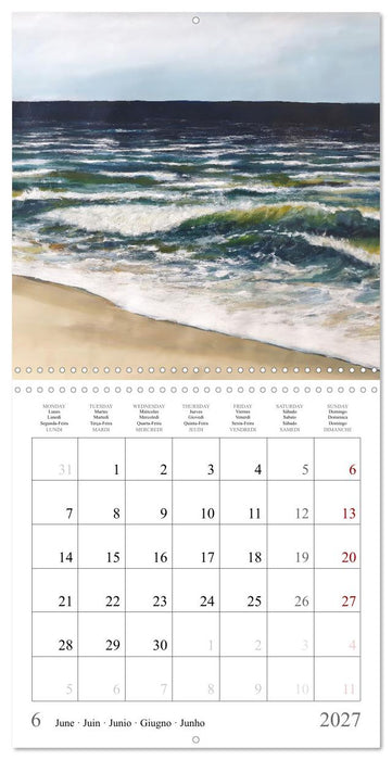 Music of the sea - painted waves by Michaela Spreider (CALVENDO Monthly Calendar 2027)