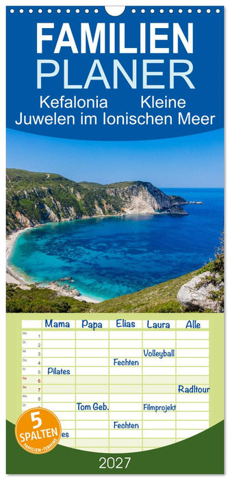 Kefalonia Kleine Juwelen im Ionischen Meer (CALVENDO Familienplaner 2027)