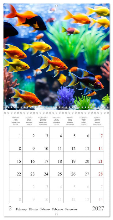 Colourful AI aquariums (CALVENDO Monthly Calendar 2027)