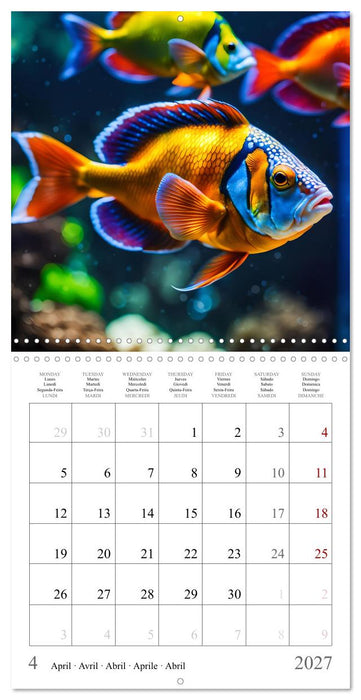 Colourful AI aquariums (CALVENDO Monthly Calendar 2027)