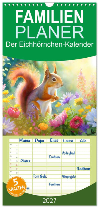 Der Eichhörnchen-Kalender (CALVENDO Familienplaner 2027)