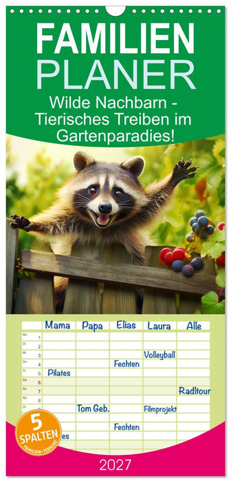 Wilde Nachbarn - Tierisches Treiben im Gartenparadies! (CALVENDO Familienplaner 2027)