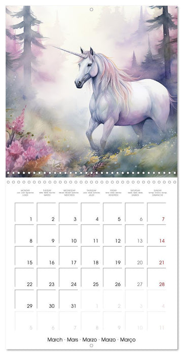 Licornes de conte de fées (CALVENDO Calendrier mensuel 2027)