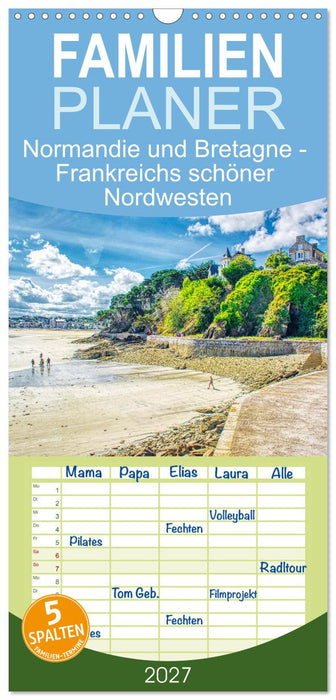 Normandie und Bretagne - Frankreichs schöner Nordwesten (CALVENDO Familienplaner 2027)
