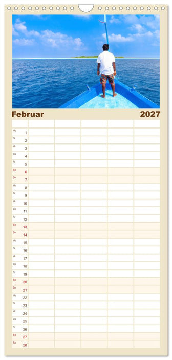 Malediven, Perle im Indischen Ozean (CALVENDO Familienplaner 2027)