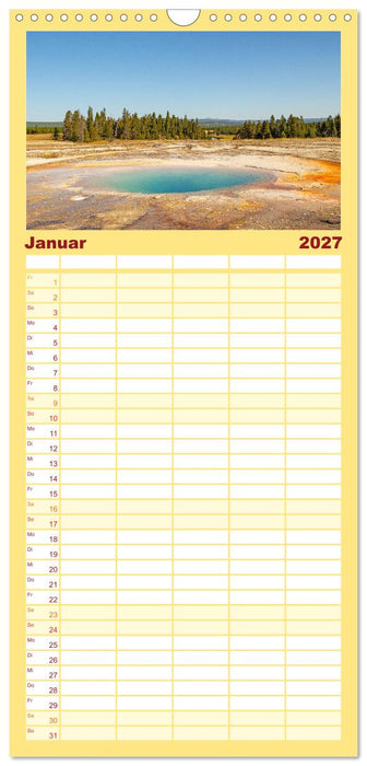 USA - National und State Parks im Nordwesten (CALVENDO Familienplaner 2027)