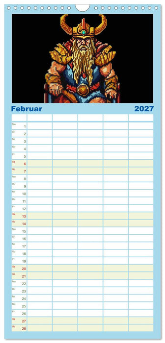 Pixel für Pixel bis Game over (CALVENDO Familienplaner 2027)