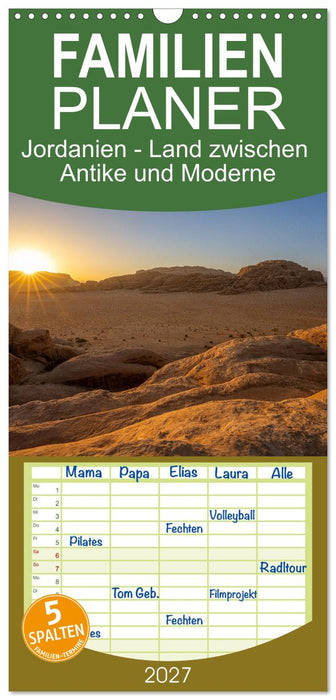 Jordanien - Land zwischen Antike und Moderne (CALVENDO Familienplaner 2027)