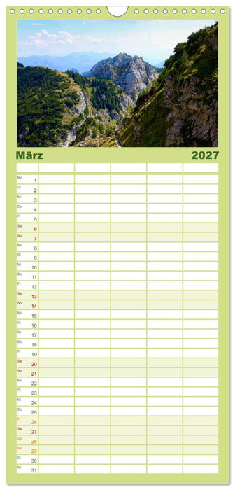Mangfallgebirge (CALVENDO Familienplaner 2027)
