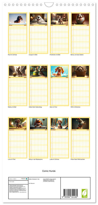 Comic Hunde (CALVENDO Familienplaner 2027)