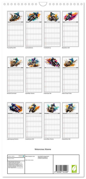 Motorcross Xtreme (CALVENDO Familienplaner 2027)