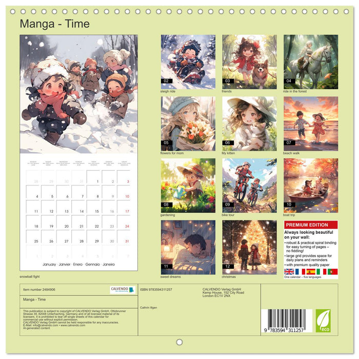 Manga - Time (CALVENDO Monthly Calendar 2027)