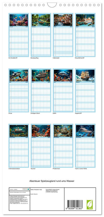 Abenteuer Spielzeugland rund ums Wasser (CALVENDO Familienplaner 2027)