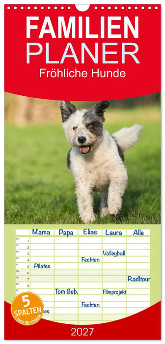 Fröhliche Hunde (CALVENDO Familienplaner 2027)